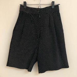 VINTAGE Suede micro polka dot shorts